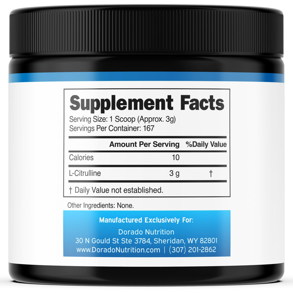 L Citrulline Powder Supplements (3g) Support L Arginine & Nitric Oxide Booster Powder - L-Citruline Supplements For Men & Women - Stamina , Endurance , Performance for Workouts - Vegan & USA Made