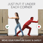 Furniture Sliders for Carpet X-PROTECTOR - 8 PCS Best Heavy Moving Pads 4 3/4" - Sliders for Furniture. Move Your Furniture Easy with Reusable Furniture Movers Sliders for Carpets!