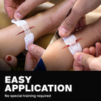 SurviveX Zip Stitch Wound Closure Strips - First aid Kit - Repair Wounds Without Stitches - Zipstitch Sutures - Laceration Closures - 3 PCS