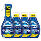 Dawn Powerwash Dish Soap Spray + 3 Dishwashing Liquid Refills Lemon, 4*16oz