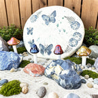 csjzzt 10 Pack Ceramic Mushroom Garden Decor, Outdoor Fairy Garden Ornament