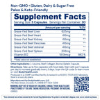 BodyHealth Organ+ Grass-Fed Glandular Organ Complex, Grassfed Beef Organ Supplement, Dessicated Beef Liver, Heart, Kidney, Pancreas, Spleen, Non GMO, Adrenal, Supplement, (150 Capsules)