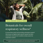Gaia Herbs Black Seed Oil - Cold-Pressed Capsules with Nigella Seed Traditionally Used for Lung, Respiratory & Antioxidant Support* - Herbal Supplement - 60 Vegan Liquid Phyto-Caps (30 Servings)