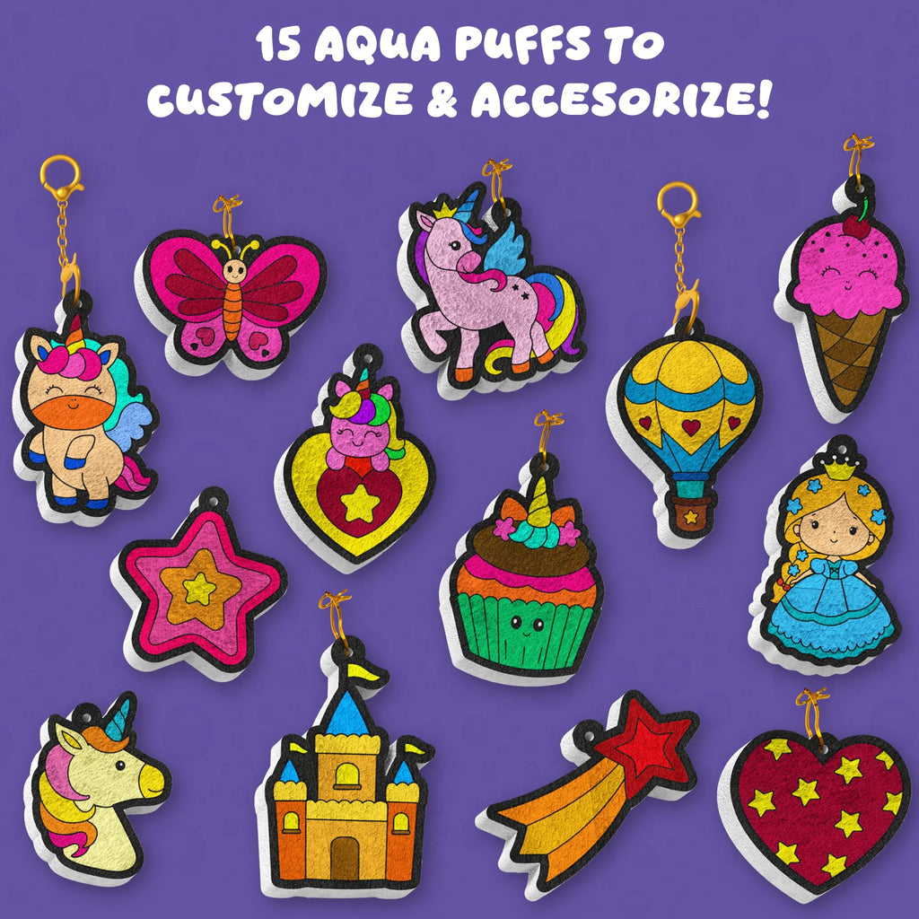 Skillmatics Aqua Puffs Unicorns, Stocking Stuffer for Kids, Paint by Number