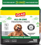 Glad for Pets, Activated Carbon Disposable - Dog Pee Pads, 100 Count Large