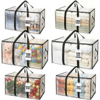 ClearSpace Heavy Duty Moving Bags - Water Resistant Storage Bags with Backpack Straps, Zippers and Handles - Large Moving Boxes for College Dorm, Travel, Closet Organization - 6 Pack, Clear
