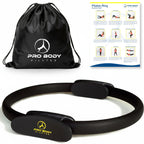 ProBody Pilates Fitness Circle ��� 14 Inch Pilates Ring for Yoga and Other Workouts, Focusing on Toning Inner Thighs, Arms, Core and Back, at Home Pilates Equipment (Black)