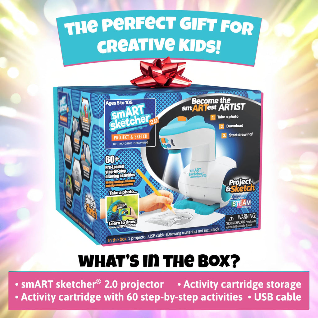 Smart Sketcher 2.0 Projector, Drawing and Tracing Projector for Kids, Educational Arts & Crafts Toy, Art Gift for Boys and Girls for Ages 5+