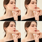 Magitaco 8 Pairs Clip On Hoop Earrings Stainless Steel Clip On Earrings for Women Fake Hoop Earring Spring Hoop Earring For Non-Pierced Ears G