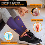 Doc Miller Compression Calf Sleeve for Men & Women – 20-30mmHg Graduated Support for Running, Shin Splints, Calf Strain – Knee High, Small to 6XL Plus Size