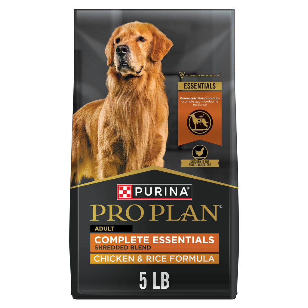 Purina Pro Plan Complete Essentials Chicken & Rice Dry Dog Food, 5 lb Bag