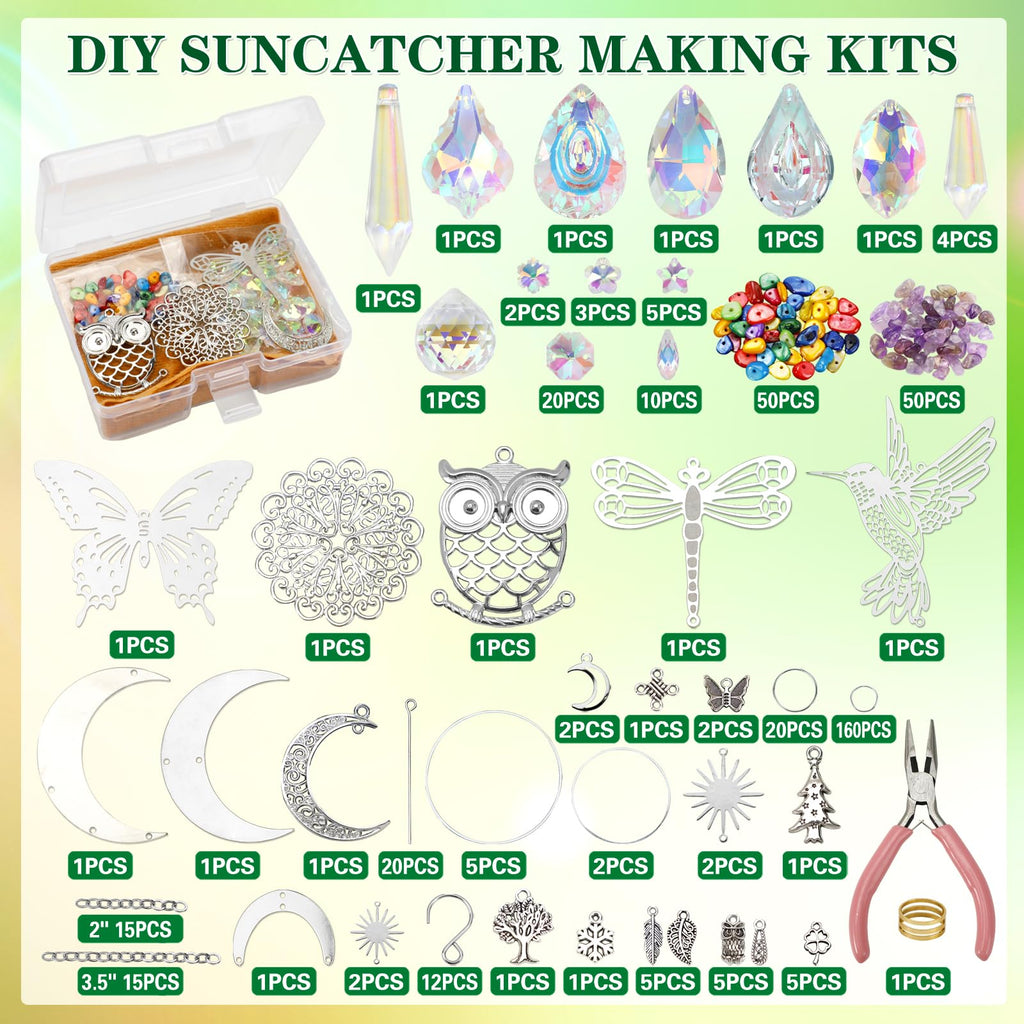 DIY Suncatcher Kit 460pcs Sun Catchers Supplies Arts and Crafts for Adults
