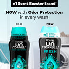 Downy Unstopables In-Wash Scent Booster Beads, Fresh Scent, 30.1 oz, Laundry Beads for Odor Protection, Black