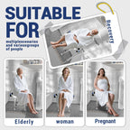 Shower Chair for Seniors Elderly Handicap Disabled Or Bariatric Adults Heavy Duty 500 Lbs Bench Seat for Inside Shower Stall and Bathroom Bath Tub with Arms and Back Adjustable Stool Chairs