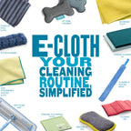 E-Cloth Glass & Polishing Cloths, Premium Microfiber Glass Cleaner, Great for Windows, Glass and Mirrors, Washable and Reusable, 100 Wash Guarantee, Alaskan Blue, 2 Pack
