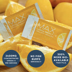 Coromega MAX 2400mg Omega-3 Fish Oil + Vitamin D Squeeze Packets, Wild-Caught, No Fishy Taste - 3X Better Absorption Than Softgels, Supports Brain & Heart Health (30 Servings,Citrus Burst)