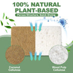 Aheroi Natural Dish Sponge, 32 Count FSC Certified Plant-Based Biodegradable Compostable Kitchen Sponges for Dishes Bulk, Organic Eco Friendly Cleaning Sponge for Bathroom, Household, Non Scratch