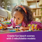 LEGO Friends Creative Beach and Travel Suitcase Toy Building Set - Portable Pretend Play Set for Kids, Girls and Boys, Ages 5+ - Gift for Birthdays - Preschool Toy with 2 Minidolls - 42672
