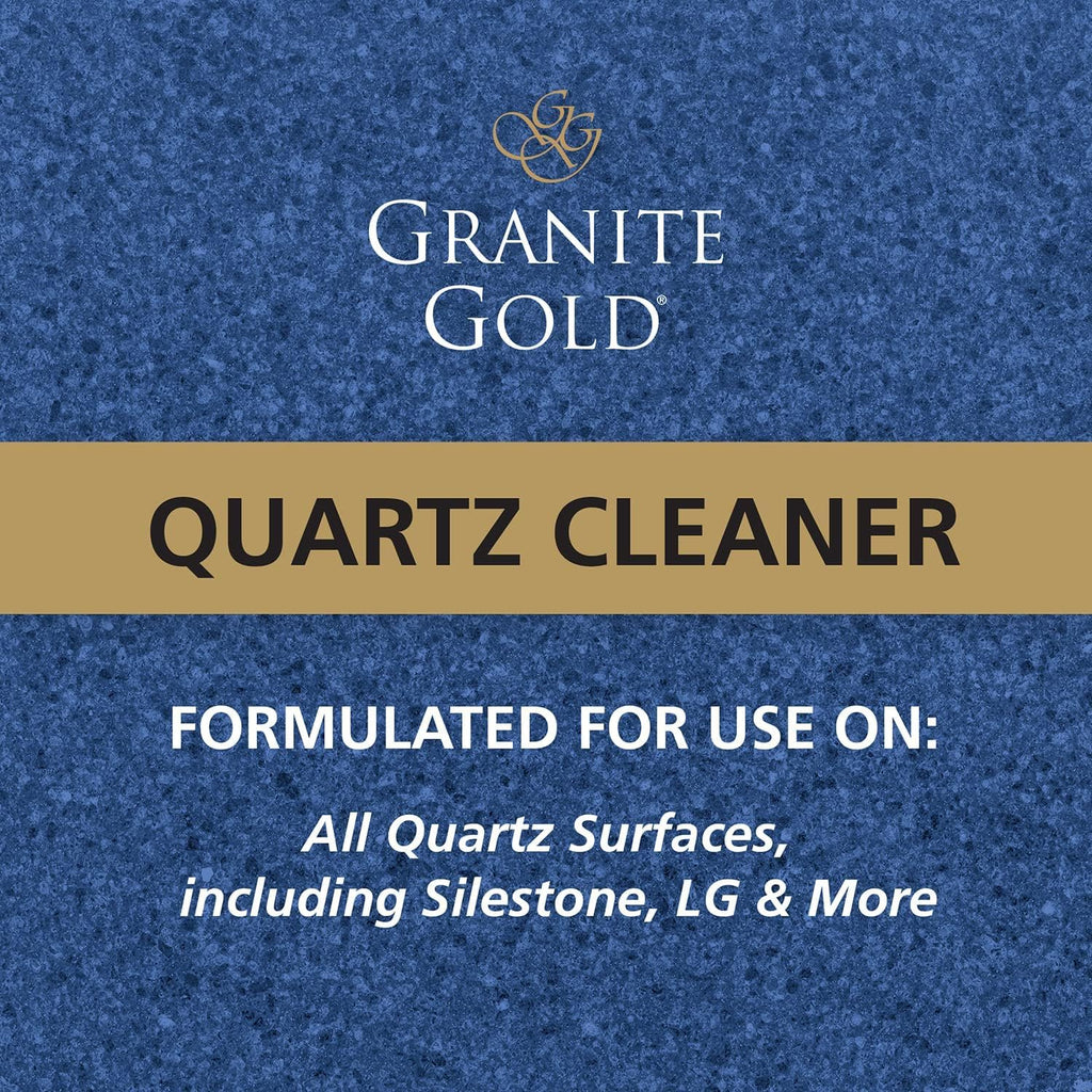 Granite Gold Quartz Cleaner Spray for Caesarstone, Cambria, Silestone and All Other Quartz Countertop Surfaces, 64 Fluid Ounces and 2 x 24 Fluid Ounces