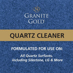 Granite Gold Quartz Cleaner Spray for Caesarstone, Cambria, Silestone and All Other Quartz Countertop Surfaces, 64 Fluid Ounces and 2 x 24 Fluid Ounces