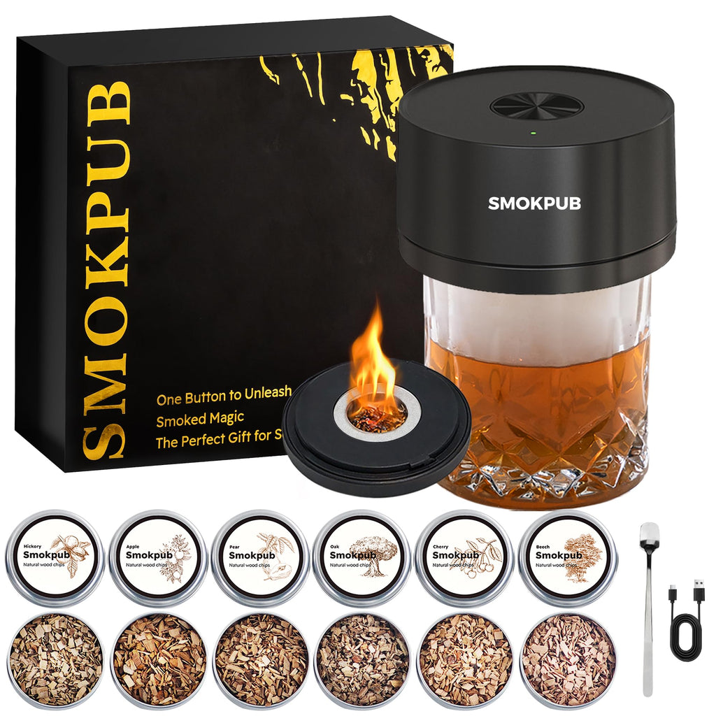 Electric Whiskey Smoker Kit, Cocktail Smoker with Heating System