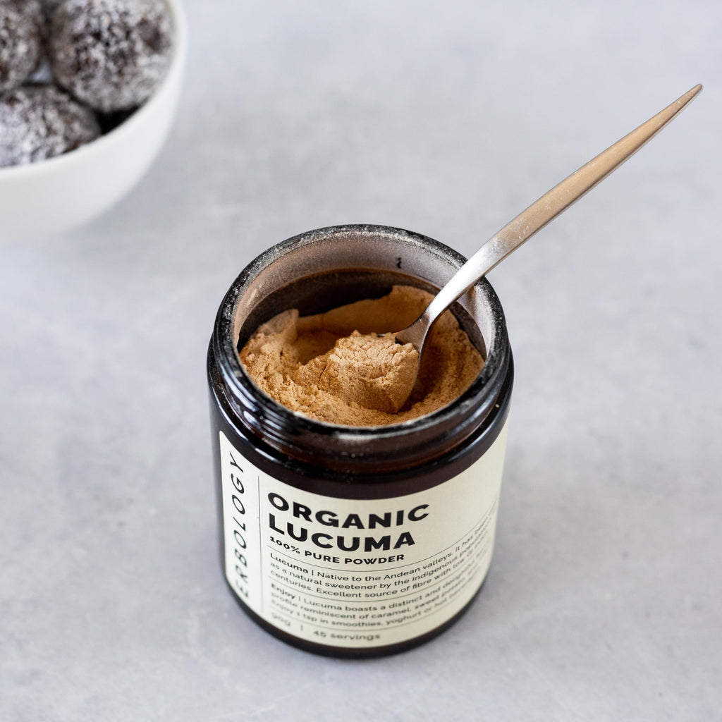 Erbology Organic Lucuma Powder 3.2 oz - 45 Servings - Gut Health Support - Low Glycemic Index - Sustainably Sourced Straight from Farm in Peru - Small Batch - Vegan - GMO-Free