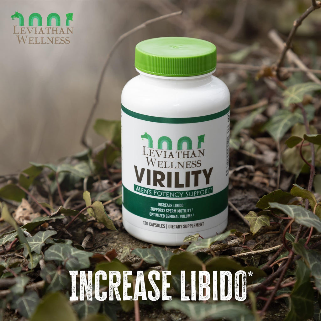 Leviathan Wellness Virility - Men's Potency Support | Zinc (10 mg), Sunflower Lecithin (1200 mg), Celery Extract (1000mg), Maca Root (250 mg) | 120 Capsules, 30 Servings | Made in The USA