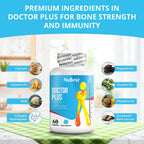 NuBest Doctor Plus with Calcium, Vitamin D3, Vitamin K2 (MK7), Magnesium Capsules for Bone Strength, Healthy Bones, Immunity, Calcium Max Absorption for Age 10+ | 120 Capsules | 2 Months Supply