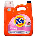 Tide Plus Boost of Ultra Downy Liquid Laundry Detergent, April Fresh Scent, 148 fl oz, 105 Loads, Laundry Detergent Liquid with Long-Lasting Freshness