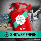 Old Spice Refreshing Body Wash for Men, High Endurance, 3X Defense, 24/7 Shower Fresh with Long Lasting Scent, Pure Sport Scent, 33.4 oz (Pack of 4)