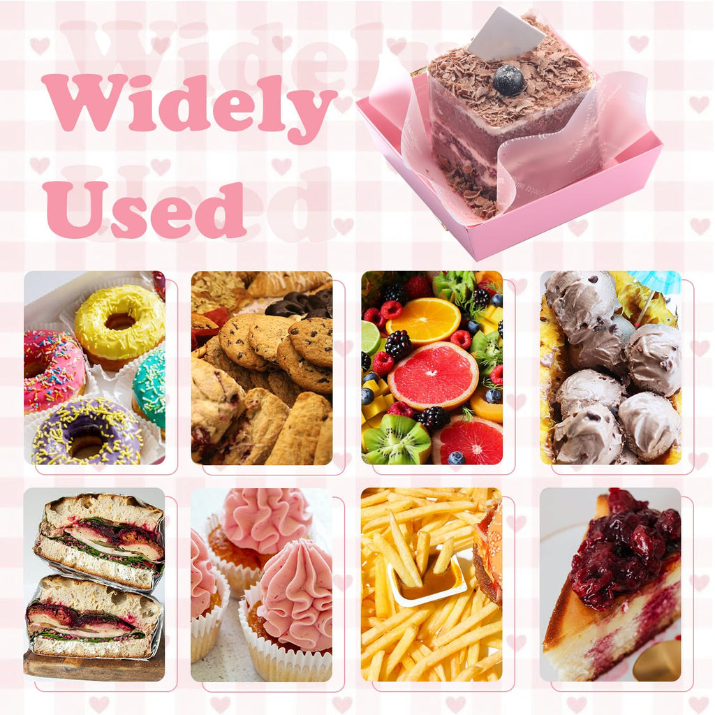 BUIYLV 50 Pack Charcuterie Boxes with Clear Lids, 4 Inches Pink Dessert Boxes To Go Disposable Mini Charcuterie Boxes for Cookie, Sandwich, Strawberry, Cupcake, Macaron, Cake Slice