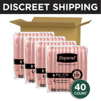 Depend Night Defense Adult Diapers, Incontinence & Postpartum Bladder Leak Underwear for Women, Disposable, Overnight, Extra-Extra-Large, Blush, 40 Count (4 Packs of 10), Packaging May Vary