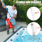 Spa Vacuum Compatible with 6250 Paradise Power, No Pumping, No Batteries or Electricity, Powered by Water Pressure, Cordless Hot Tub Vac Cleaner Picks up Pebbles, Sand&Debris, with Telescopic Handle