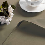 Hiasan Round Tablecloth 60 Inch - Waterproof Stain Resistant Spillproof Polyester Fabric Table Cloth for Dining Room Kitchen Party, Khaki