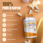 IMMUNOVITES 3-Pack High Dose Biotin (as d-Biotin, USP) 100mg (Equivalent to 100,000mcg) 90 Capsules, High Potency (3)