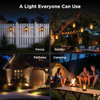 Hompavo Gen2 Solar Lanterns Outdoor Lights with Ultra-Real Flame, 2 Charging (USB/Solar) & 2 Modes - Waterproof Decorative Hanging/Table Lights for Pathway Yard Patio Garden Decor Gifts for Women, 2
