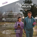 Zeal Naturals Triple Magnesium Complex Supplement - Glycinate, Malate, Citrate | 400mg, 180 Capsules | High Absorption Chelated Magnesium for Sleep, Mood, Muscle Recovery, Relaxation