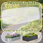 Woanger 3 Pack 6 x 3 x 2 ft Heightening Garden Netting for Raised Beds Plant Covers Garden Protection Fine Mesh Bird Netting with Drawstring for Protection Seedlings Vegetable Plant(77" x 41" x 25")