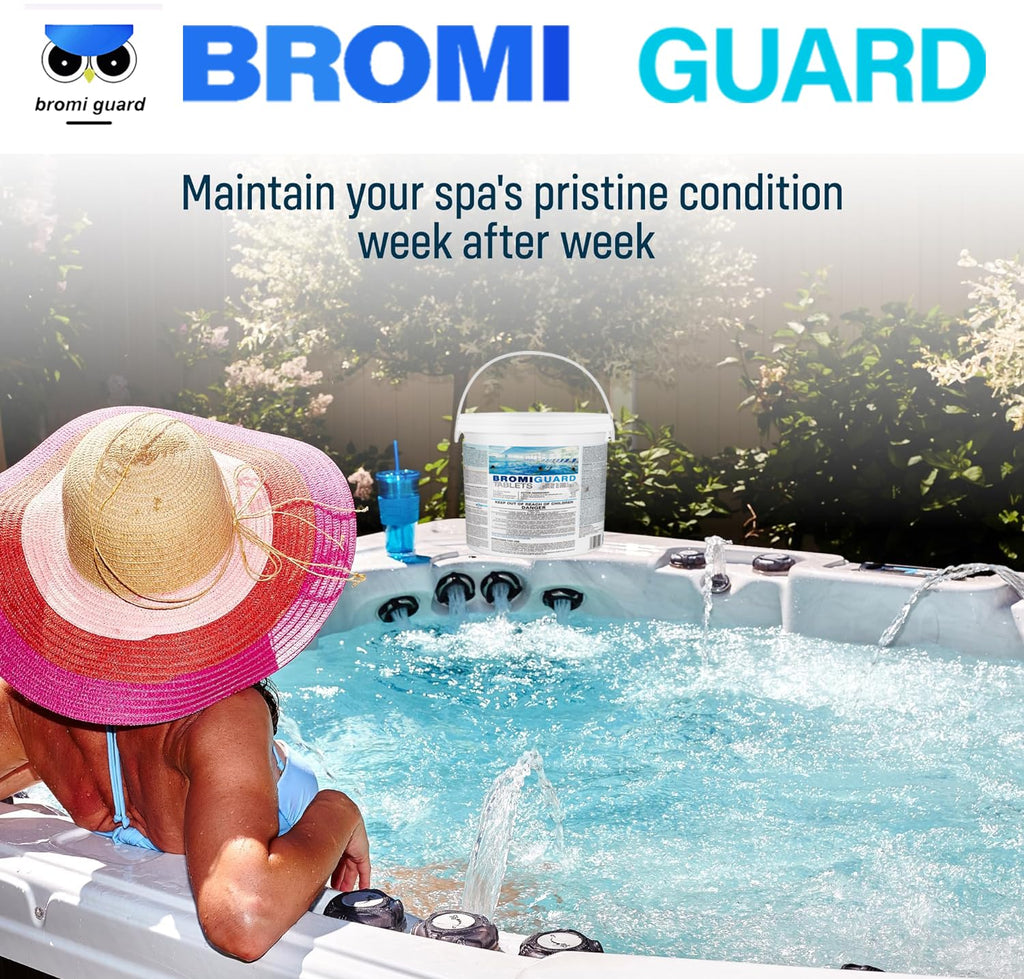 【10 lbs】 1-Inch Bromine Tabs, Chemical Sanitizer for Spas & Hot Tubs, Bromine Chemical Tabs