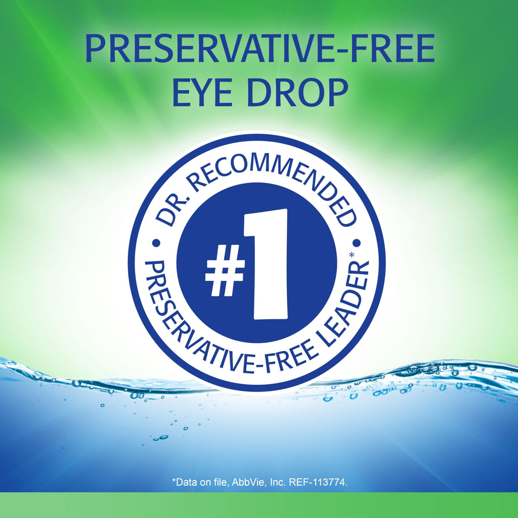 Refresh TEARS PF Preservative-Free Artificial Tears Lubricant Eye Drops, 0.33 fl oz (10 mL) (Pack of 2)