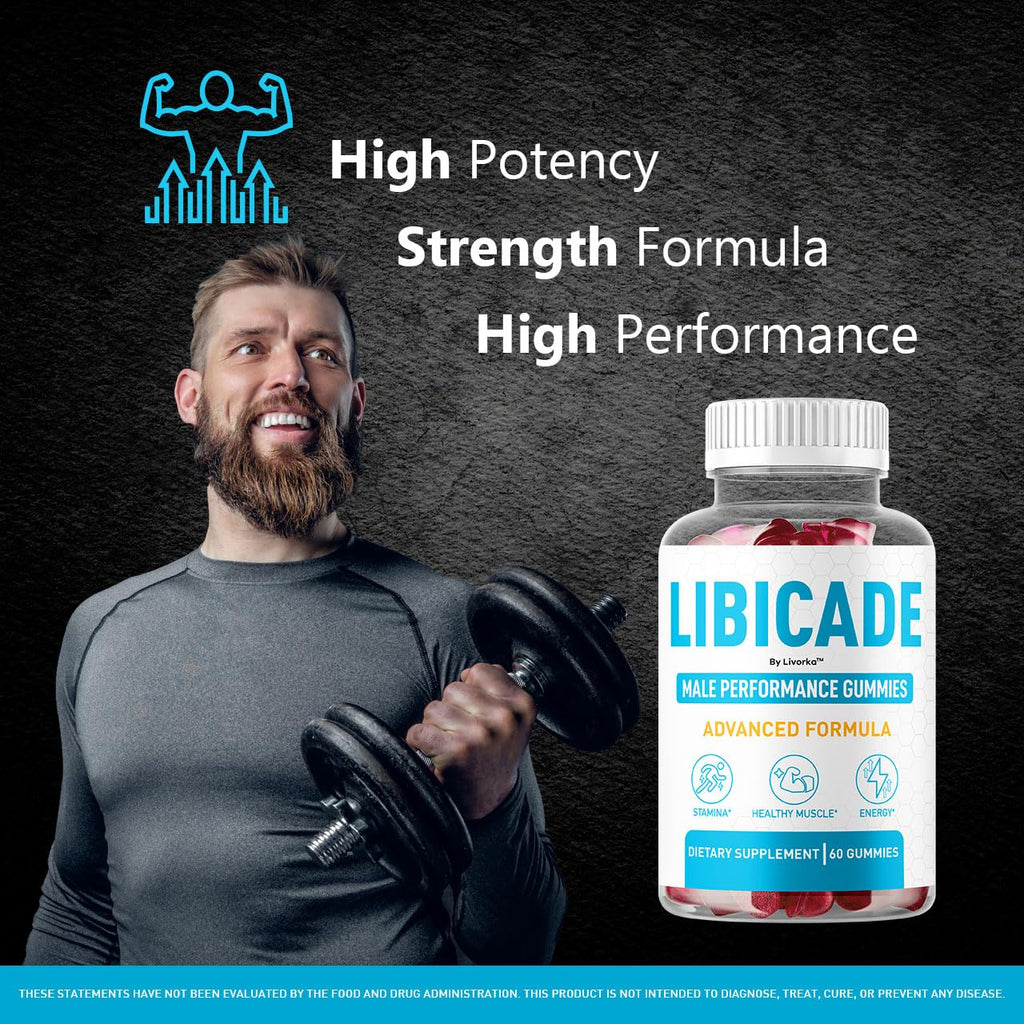 (3 Pack) Libicade Gummies - Official Libicade Premium Supplement Gummy for Men - Maximum Strength, All Natural Drive Advanced Formula Daily Support Overall Health & Wellness, 180 Gummies for 3 Months