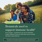 Gaia Herbs Black Elderberry Syrup - Made with Organic Black Elderberries (Sambucus nigra) for Immune System Support* - USDA Certified Organic Formula - 5.4 Fl Oz (About 32 to 128 Servings)