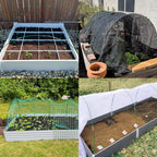 MAXPACE Greenhouse Hoops Kit, DIY 8ft Grow Tunnel, Fits Raised Garden Beds 2.8ft Wide & Up, 50 Pcs Rust-Proof Fiberglass Frame Support Rods for Row Cover, Shade Cloth, Frost Netting & Plant Stakes
