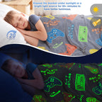 Gaming Blanket Gifts Toys for Boys - Glow in The Dark Game Controller Gamer Throw for Kids Age 1-14 Year Old Teens Child Toddler Son Birthday Christmas Valentines Easter Party Favors Presents 50"x60"