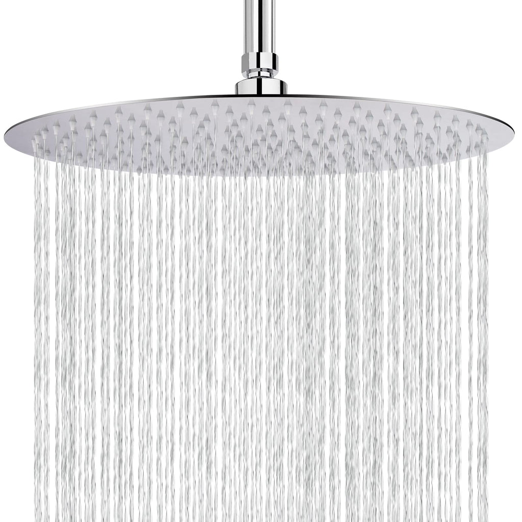 NearMoon Rain Shower Head, Ultra-Thin Design-Pressure Boosting, Awesome Some Experience, High Flow Stainless Steel Rainfall Head (16 Inch, Chrome Finish)