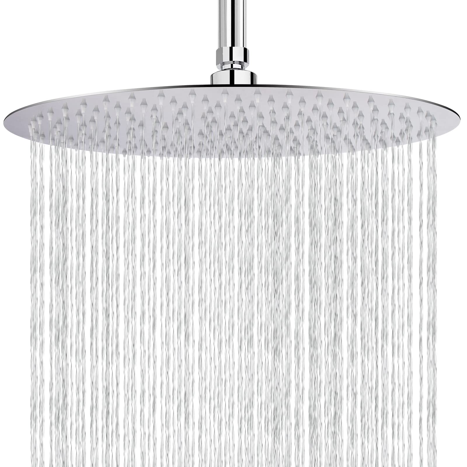 NearMoon Rain Shower Head, Ultra-Thin Design-Pressure Boosting, Awesome Some Experience, High Flow Stainless Steel Rainfall Head (16 Inch, Chrome Finish)