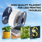 SUNLU 4kg PLA 3D Printer Filament Bundle Multicolor, Neatly Wound PLA Filament 1.75mm ±0.02mm, Individually Vacuum Packed, 4kg in Total, 1kg per Spool, 4 Pack, 4000g PLA,Black+White+Beige+Yellow