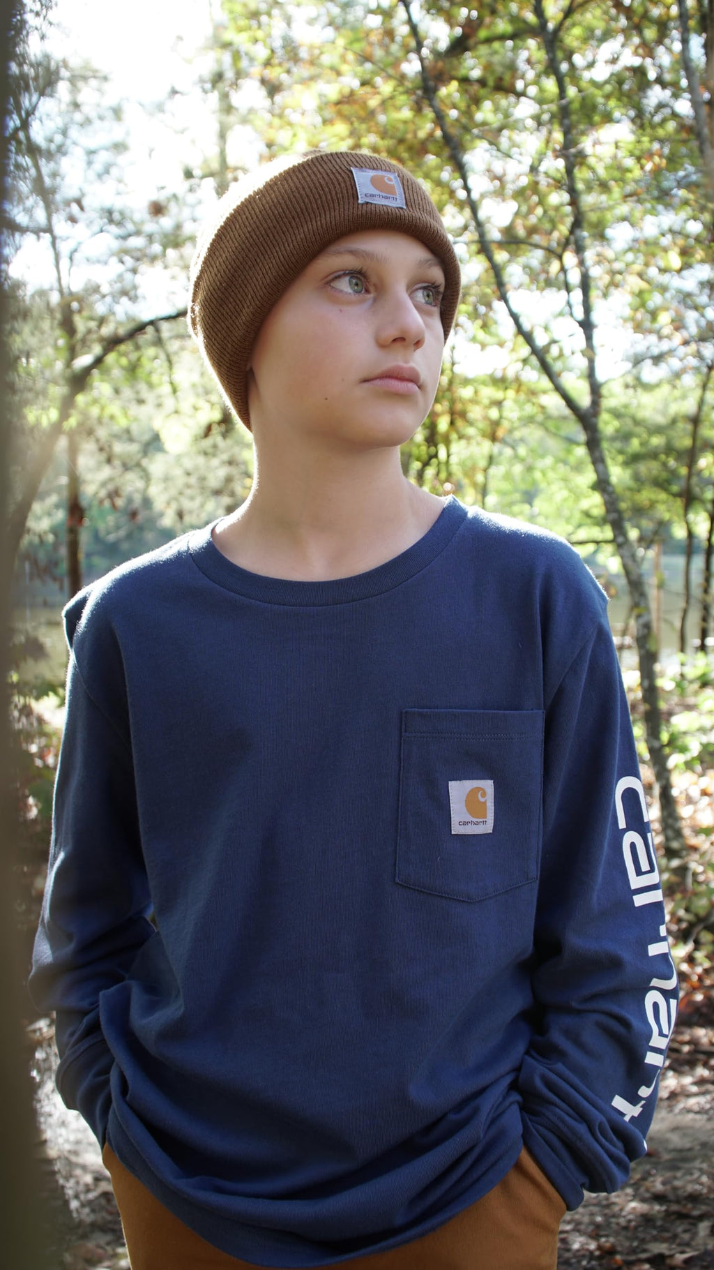 Carhartt Unisex Kids Knit Beanie Cuff Hat, Brown (Toddler), One Size