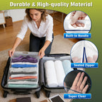 3 Gallon Extra Large Zipper Bag, 16” x 18” Clear Plastic Zip Bag with Handle for Storage, Moving Travel, 2mil Thick Resealable Lock, 60 pack