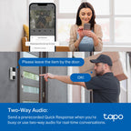 Tapo 2K Wireless Smart Video Doorbell with Chime - 160° Ultra-Wide View,Person Detection, Ring Call, 2-Way Audio, Subscription-Free Local Storage/Optional Cloud, Motion Only Alert, D210